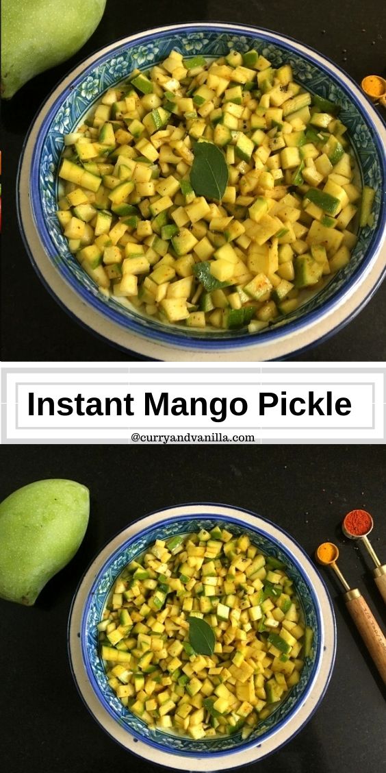 Instant Mango Pickle South Indian Curryandvanilla