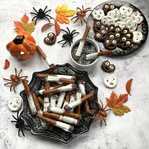 cigarette pretzels HALLOWEEN PRETZELS TWO WAYS